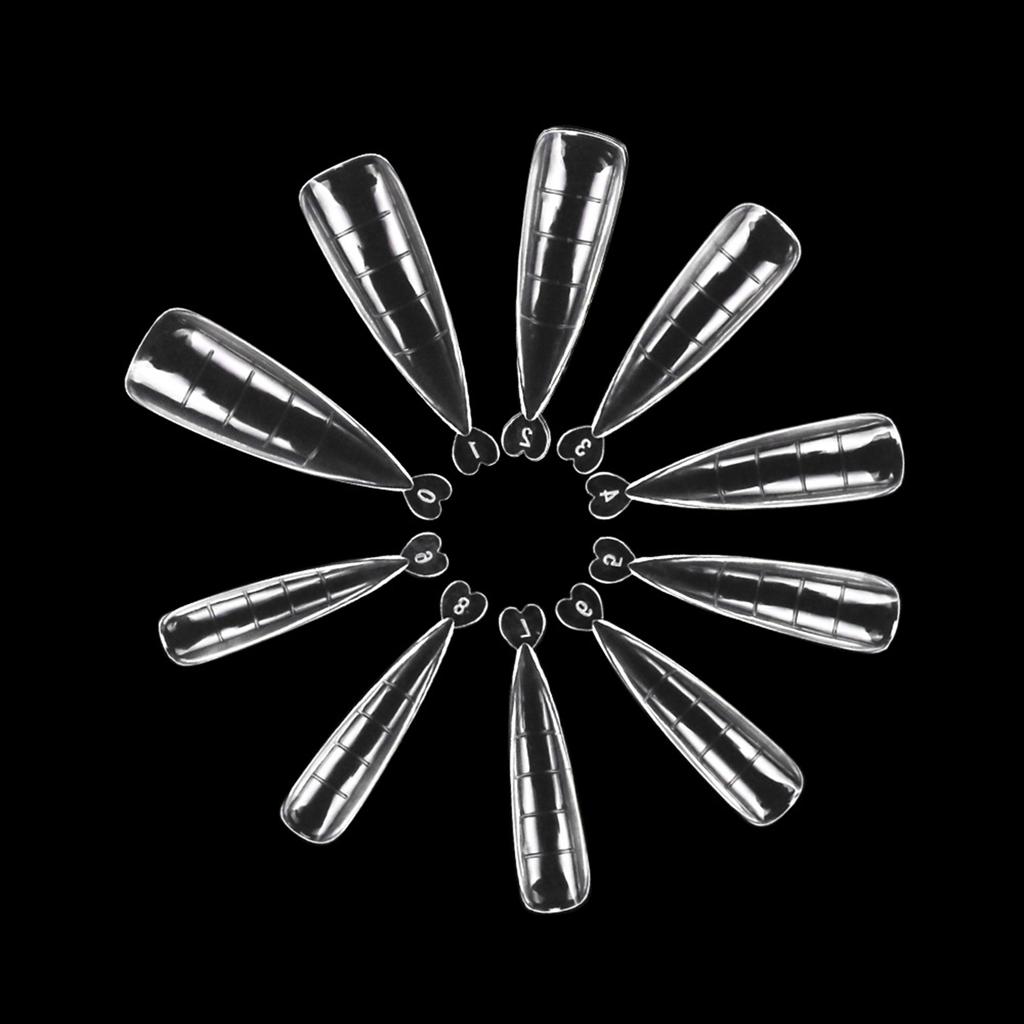 100 шт. кончики ногтей со шкалой + зажим для ногтей для наращивания ногтей в домашнем салоне, маникюре