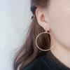 Geometric Round Clip Earrings No Pierced Ear Clip Metal Simple Big Earrings Without Piercing Women Minimalist Jewelry CE104