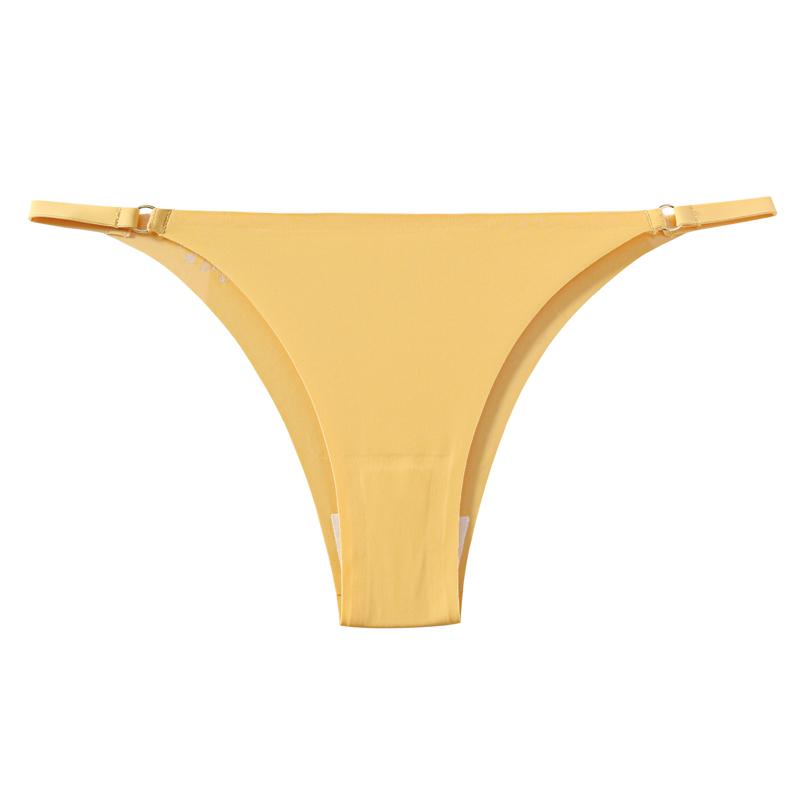 CINOON Сексуальные женские стринги из ледяного шелка, бесшовные, однотонные, с низкой посадкой, трусики в стиле чистого желания, невидимые, дышащие, Т-образные