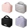 Стильная дорожная косметичка для женщин и девушек, стеганые косметички, просторный органайзер для хранения с удобной ручкой