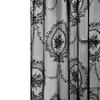 Black Elegant Lace Sheer Curtain Door Panel Bedroom Living Room Home Decor