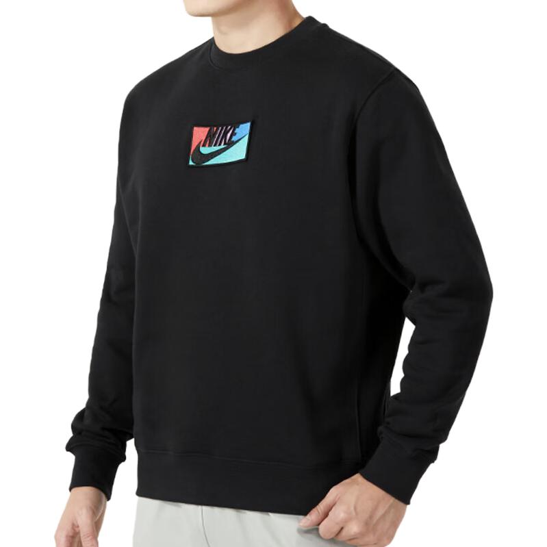 Nike Sweatshirts Men's Black Crew Neck Moderate Regular FB8436-010