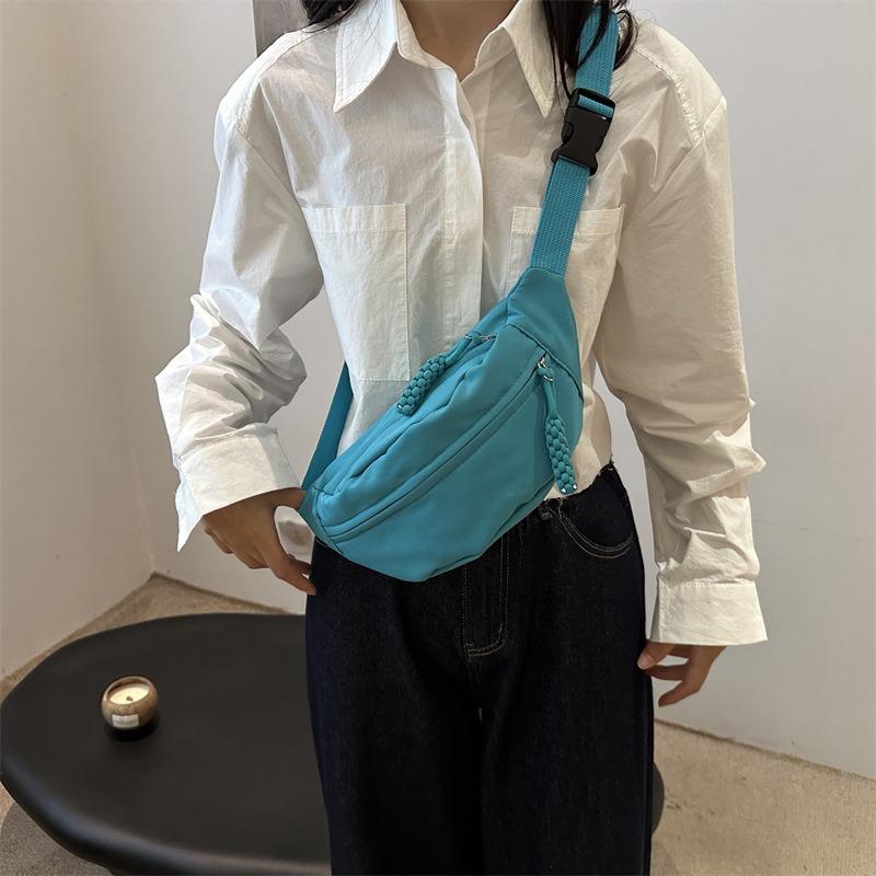 Сумка через плечо на грудь, повседневная сумка, женская летняя новая, повседневная простая сумка на плечо, спортивная нишевая поясная сумка