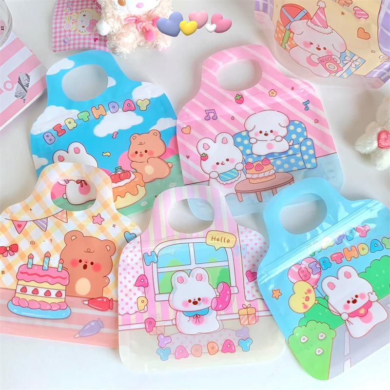 Рождественская мультяшная сумка для хранения украшений и закусок - Милая, мягкая, самозакрывающаяся