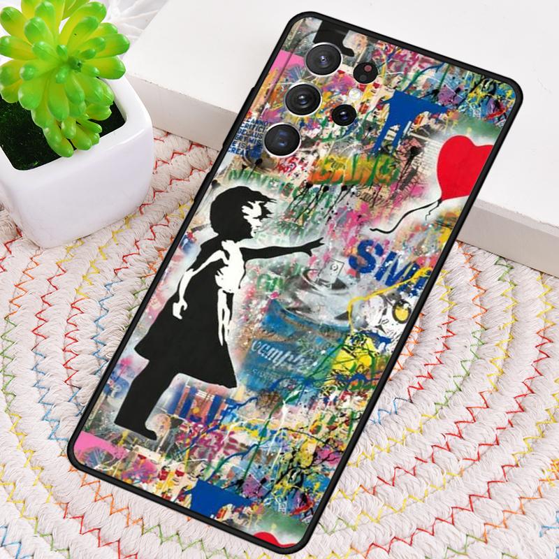 Чехол для телефона Banksy Graffiti Art для Samsung Galaxy note 10 pro S26 Ultra S23 S24 FE S25 S21 S22 PLUS ударопрочный