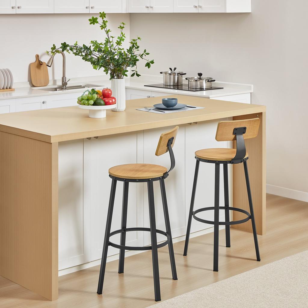 Hoker Miodowy Taboret Do Kuchni Zestaw 2 Szt Vtb3H 5X37X99 Begryf