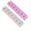 Plastic Pill Box Portable Exquisite Three-color Plastic 7 Days Small Pill Medicine Storage Box Drug Separation