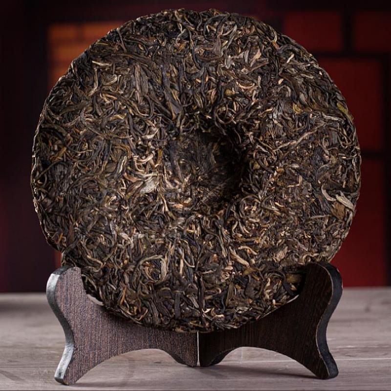 357g Yiwu Raw Puerh Tea Cake Tianmen Mountain Aobor Pu-erh Shengcha Pu'er Tea