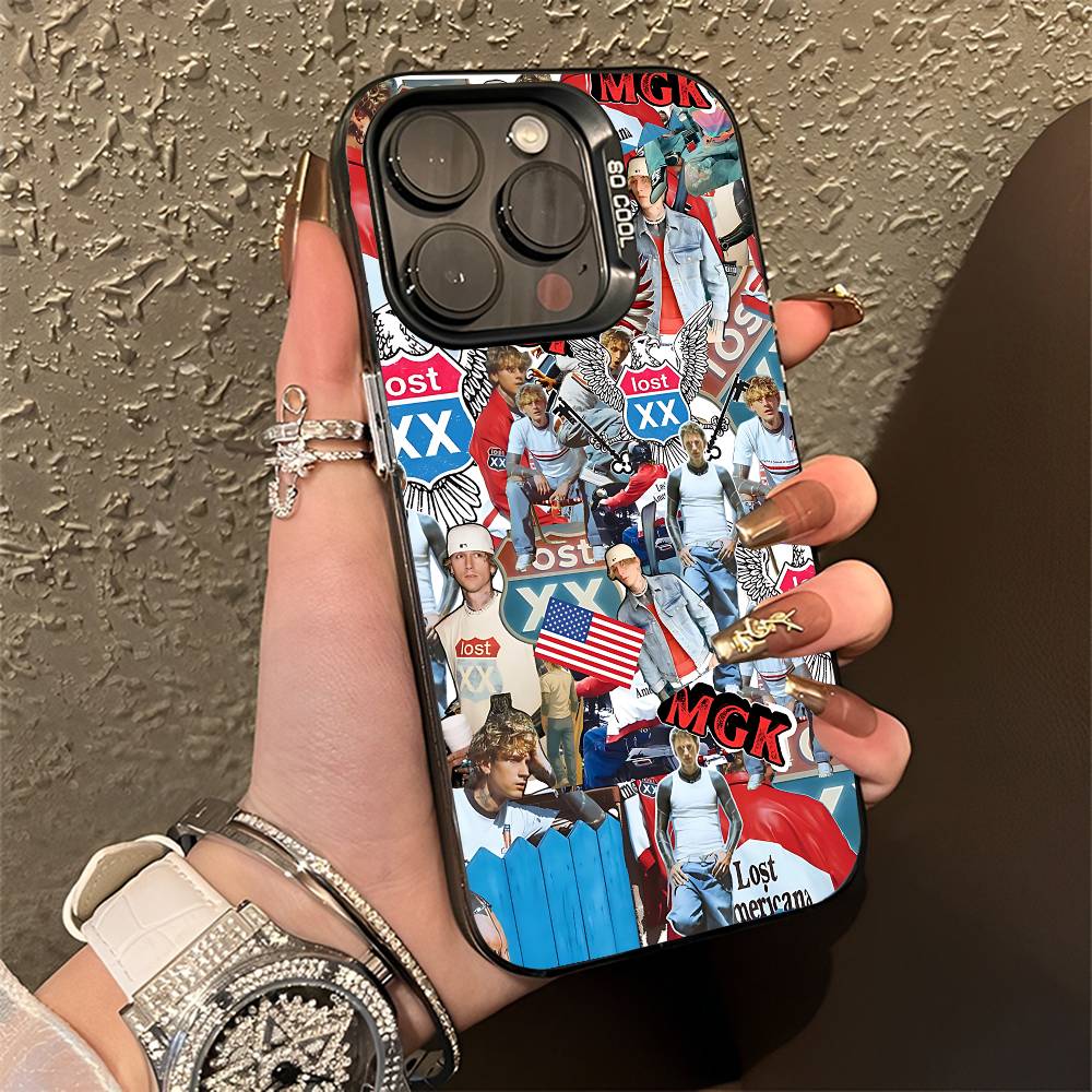 M-MGK Lost Americana LA Phone Case For iPhone 15,16,12,14,13,17,11,E,Pro,Max,Plus,Air,Mini Black TPU Cover