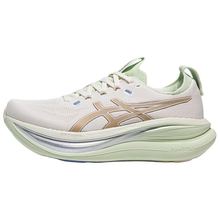 Asics GEL NIMBUS 28 Амортизация Легкие Упругие Дышащие Беговые Кроссовки Женские Цвет Экрю 1012C033-100