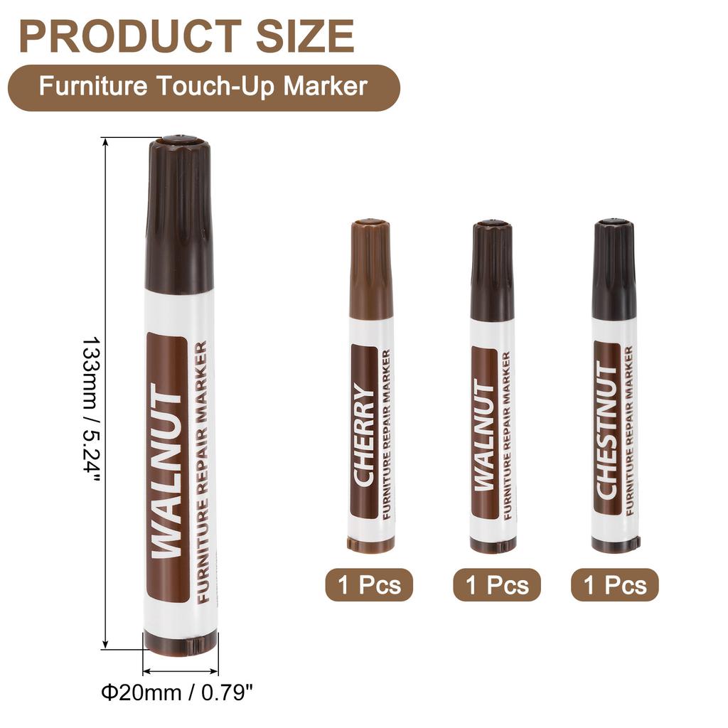 2-12Pcs Furniture Repair Pens Touch Up Filler Sticks Oil Based Paint Markers Wood Floors Scratches Patch Paint Pen and Crayons