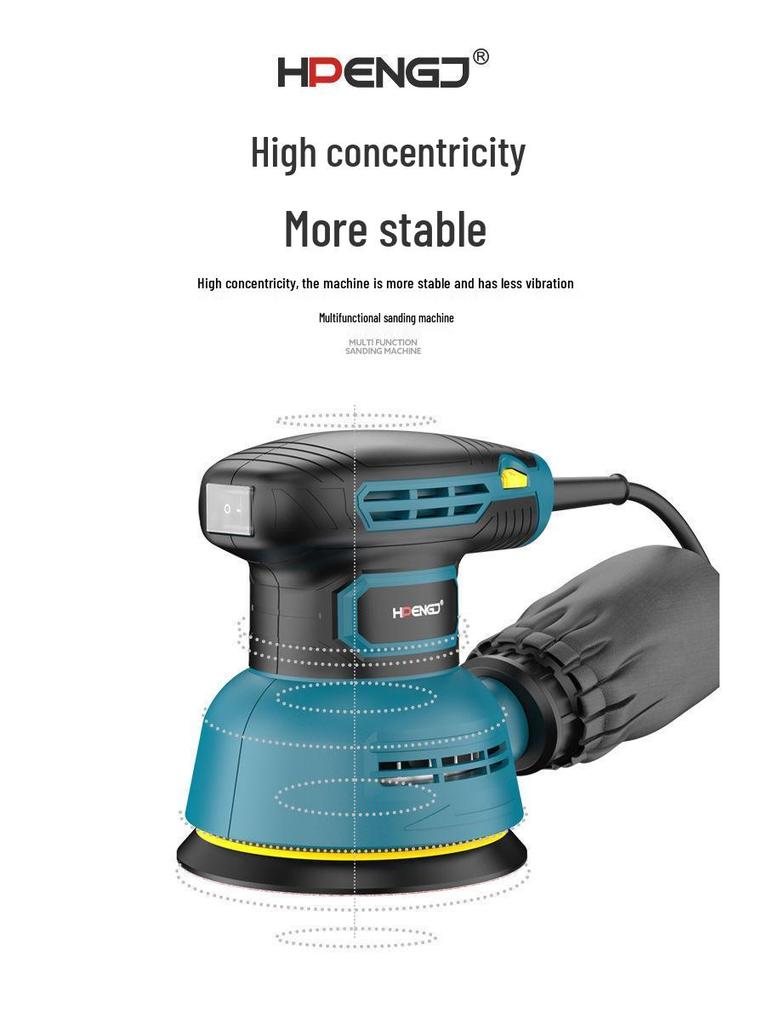 5-дюймовая эксцентриковая электрическая шлифовальная и полировальная машина для деревообработки и мебели