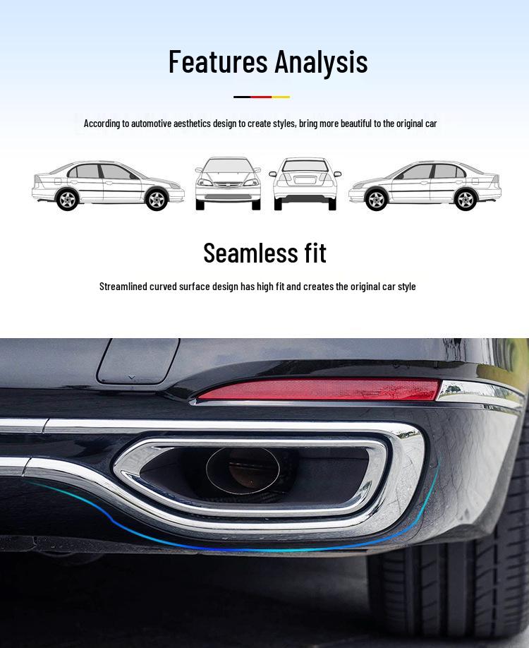 BMW 7 Series Rear Lip & Exhaust Decorative Strips for 730Li, 740Li, 750LI by Mansory