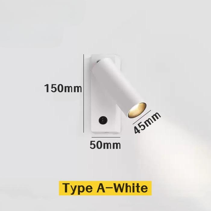 3W Nordic LED Wall Light With Switch Foldable Rotation Hotel Sconce Bedside Bedroom Reading Hallway Indoor Wall Lighting Fixture