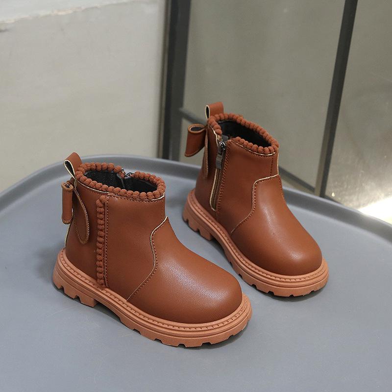 Модные мартинсы для девочек: Осень/Зима 2025 с Мягкой Подошвой и Вельветом, Дизайн Принцессы до Щиколотки.