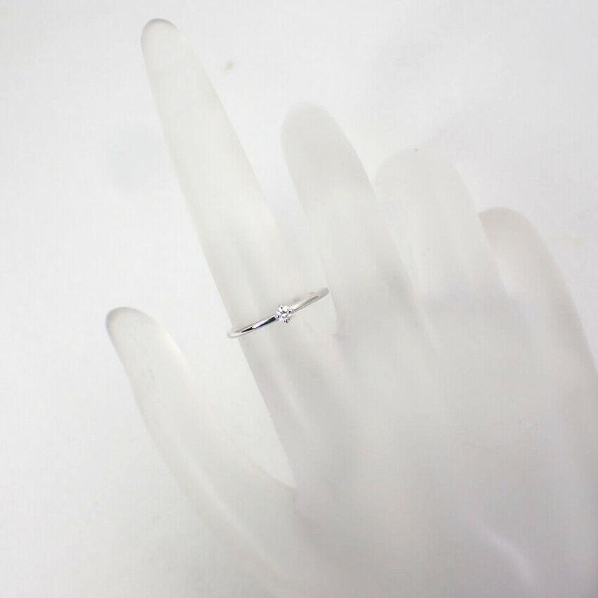 [New] K18WG Diamond Four-point Ring Size 7.5 [f3-6]