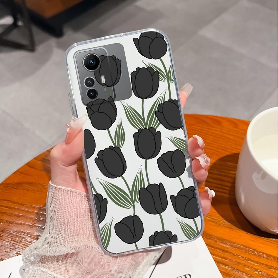 Чехол для телефона для Xiaomi Redmi Note 8, 9, 10, 11, 12 A1 + A2 + Plus 4A 5A, модный литературный цветочный чехол, противоударный прозрачный мягкий силиконовый чехол для Redmi, бампер