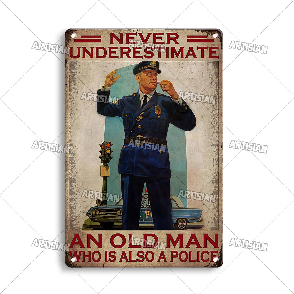 Artisian Job Metal Sign Work Tin Poster Police Accountant Scientist Writer Shoemaker Decorative Plate Wall Decor Garage Bar Pub