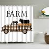 Retro Artistic Flag Shower Curtain Rustic Country Barn Door Pattern Bath Curtains Bathroom Curtains for Bathtub Home Art Decor