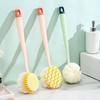 Bath Brush Ergonomic Design Long-Handled Back Scrubber Double Head Gentle Exfoliation Shower Body Scrubber