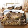 Animal Leopard Bedding Sets Quilt Bed Cover Comforter Duvet Cover Pillow Case 2-3 Pieces Sets Kids Adult Bedroom Decoration