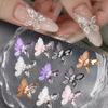 Aurora Butterfly 3D Nail Art Decoration Jewelry Hollow Heart Pearl Flower Mixed Size Irregular Nail Beads Manicure Accessories