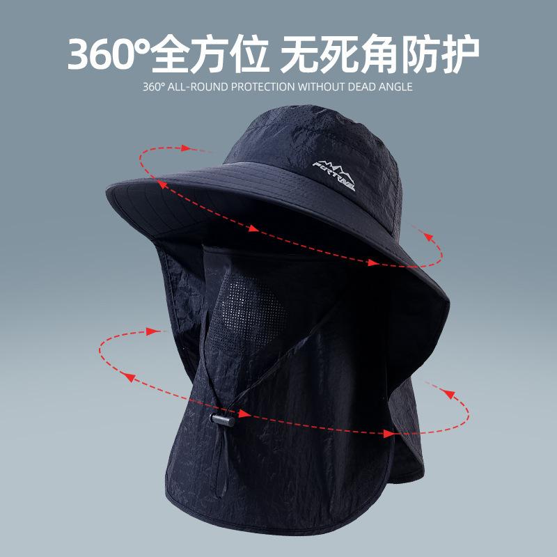 Face UV protection sun hat sun hat men cover full summer bucket hat outdoor mountaineering sun mask fishing