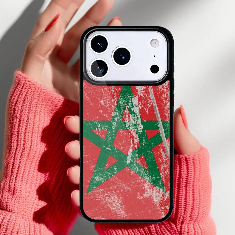 Maroc Morocco Flag Coat Of Arms soft Phone Case for iPhone 17 16 15 14 13 Pro Max Back Cover for 12 11 Pro Coque