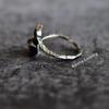 Leaf Rainbow Moonstone Ring, Nature Inspired bohemian Ring, rainbow moonstone everyday ring, unique Anniversary or birthday Gift For Her
