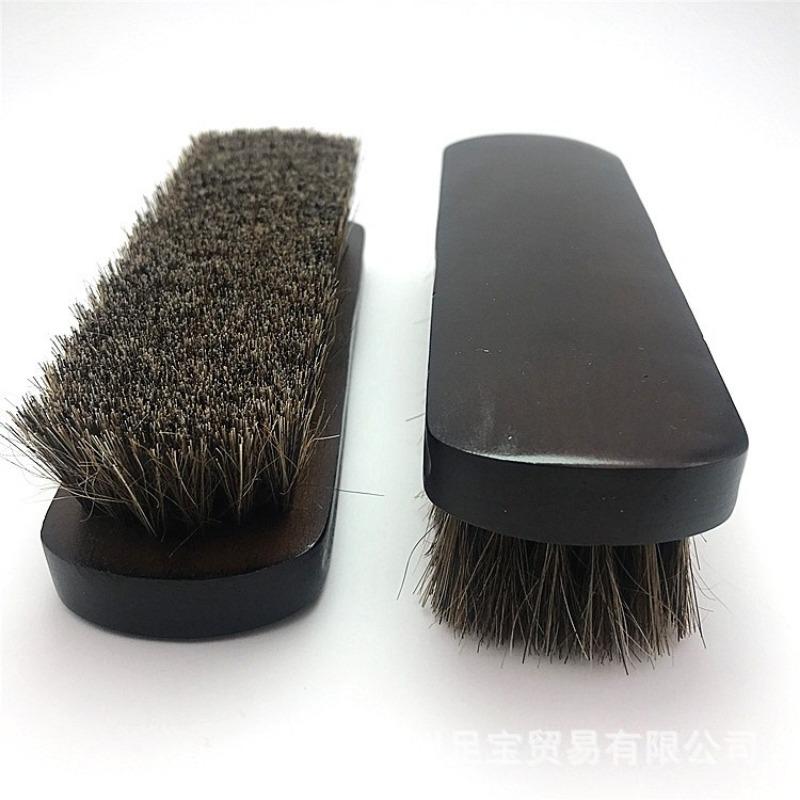 Щетка для обуви Hemuma hair, полированная маслом, матовая замша, замша и серый инструмент для снятия кожи, темно-коричневый 17 см