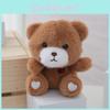Adorable Plush Bear Keychain Cute Cartoon Style Soft Stuffed Animal Doll Accessory