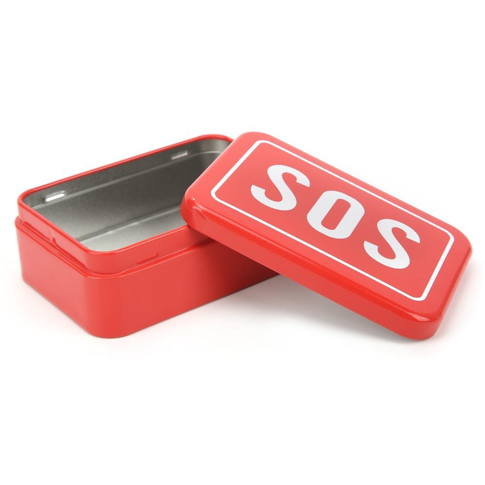 3 Pcs Iron SOS Lifesaving Toolbox Multifunctional Survival Storage Box Camping Hiking Travel