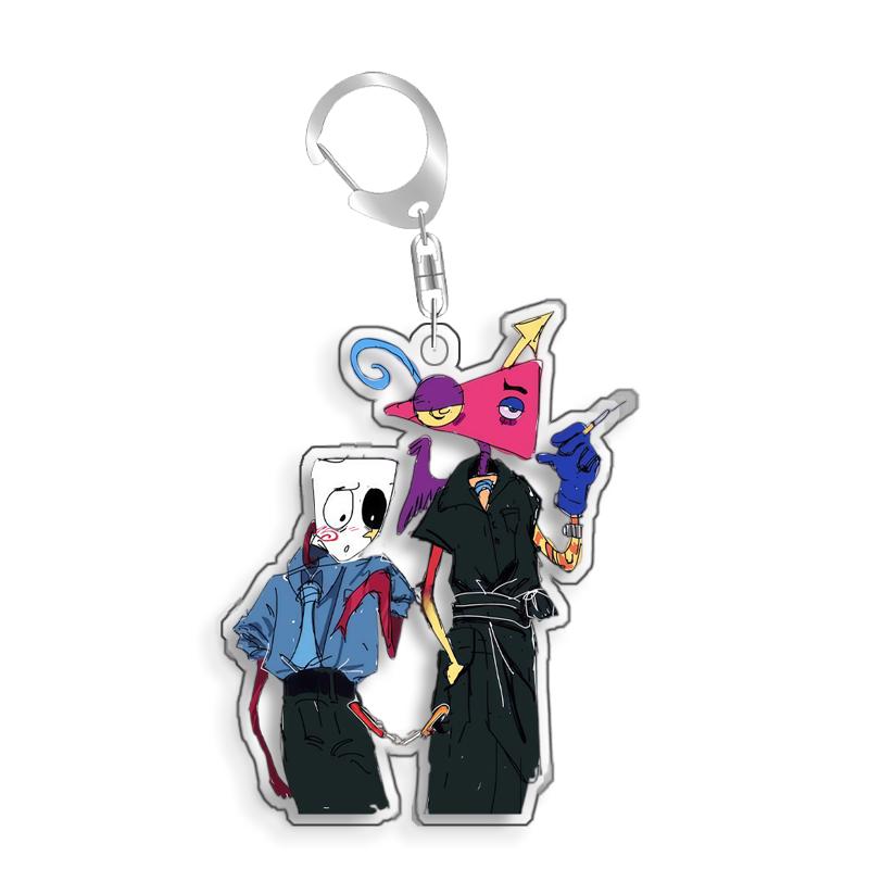 For The Amazing Digital Circus Jax Pomni Ragatha Zooble Caine Acrylic Selfmade Cute Cartoon Anime Keychain Pendant Toy Gift 5cm