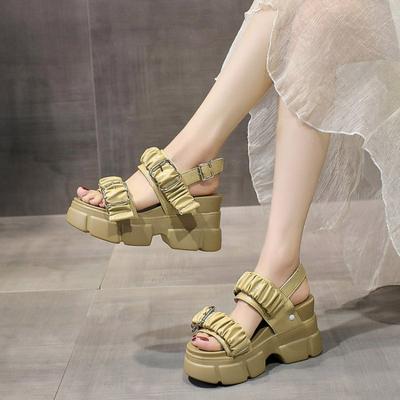 2024 Летние женские туфли на плоской подошве из пеньковой веревки Set Foot Пляжные сандалии Универсальные повседневные тапочки Женские сандалии на платформе