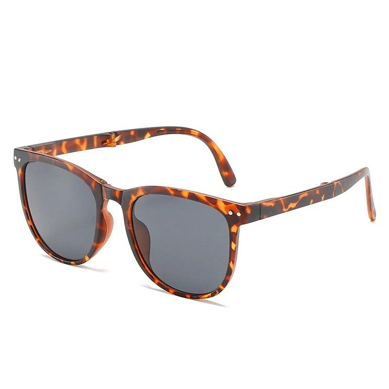 Folding Round Sunglasses Women Designer Vintage Small Sun Glasses Ladies Korean Style Shades Eyewear Be Easy To Carry