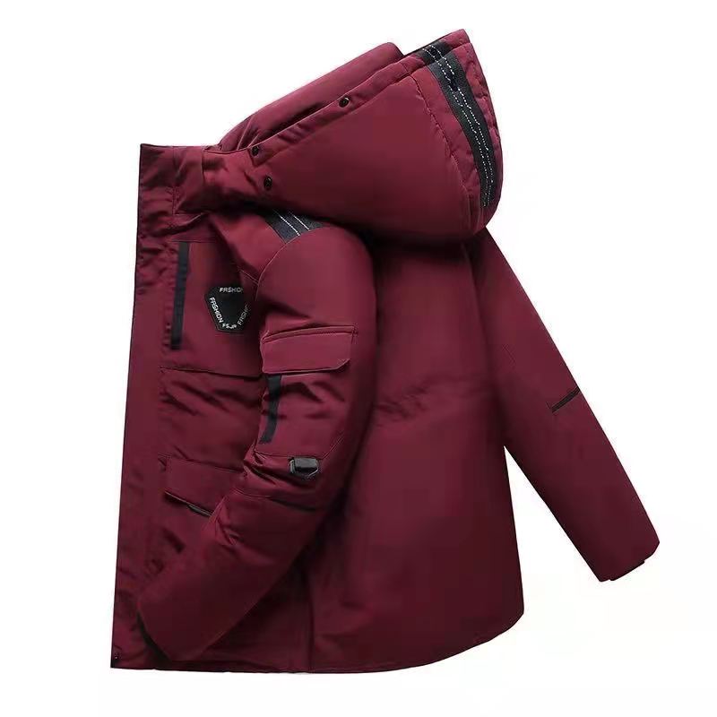 New Winter Men's Down Jacket Mid-length Couple Tooling Down Jacket