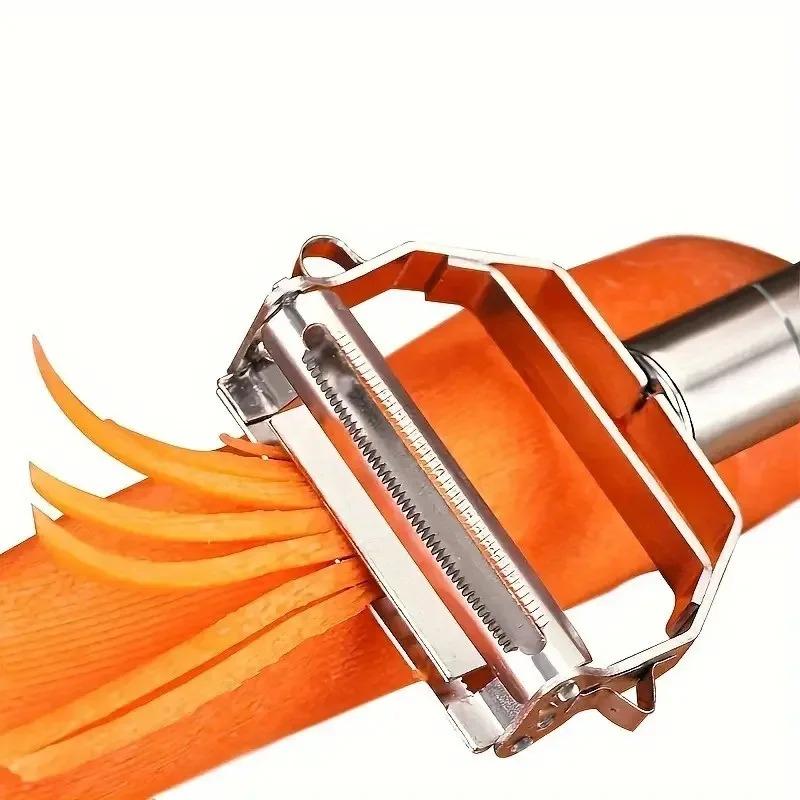Овощечистка из нержавеющей стали Дыня Картофель Морковь Огурец Многофункциональные инструменты для фруктов и овощей Бытовые кухонные инструменты Шинковка