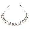 Hair Styling Tool Alice Style Black Head Hoop Casual Headwear Sports Metal Hairband Wavy Headband