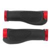 Mountain Bike Grips PP TPR Nonslip Safe Cellular Surface Ergonomic Design Metal Sides Bike Handlebar Grips Red