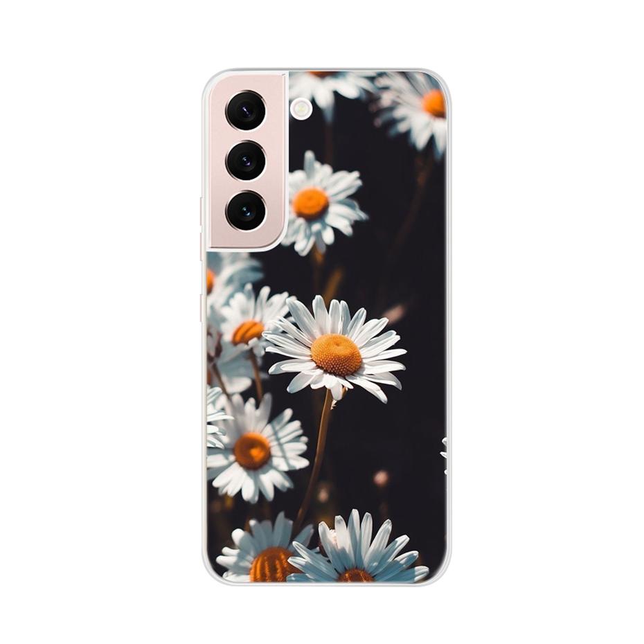 Красивый чехол для телефона с цветами для Samsung Galaxy S22 Pro S 22 Ultra 5G Чехол Милый Кот Мягкий Силиконовый TPU Чехол для Samsung S22 22Pro