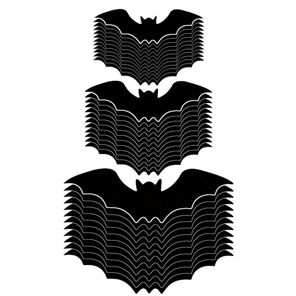 LED Halloween 3D Lighted Bats Battery Powered PVC Wall Decor Light Halloween Spider Atmosphere Lamp for Stairs Bedroom Window