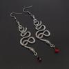 Gothic Snake Hand Earrings, Snake-shaped Pendant Crystal Earrings, Witch Pagan, Bohemian Style, Creative Gift for Ladies