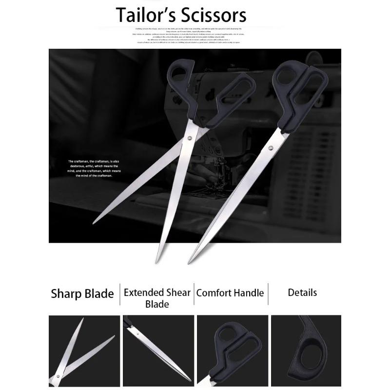 13.5 Inch Stainless Steel Extended Shear Tailor Scissors Household DIY Clothing Tool ABS Handle Fabric Sewing Dressmaker