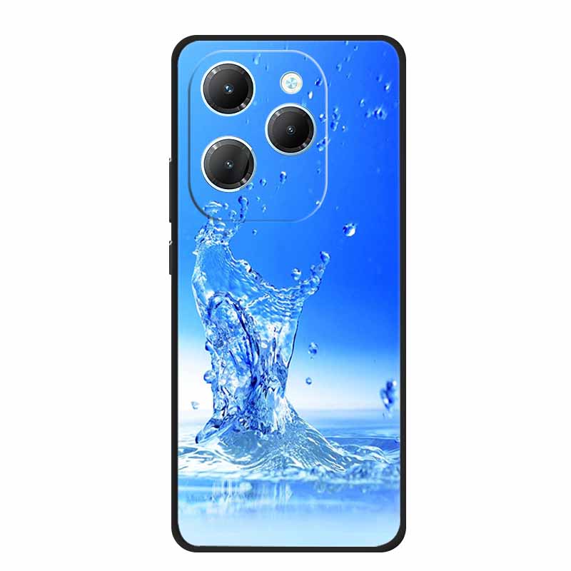 Чехол для телефона Tecno Pova 6 Neo Pro Цветок Ударопрочный Черный Силикон Мягкая Задняя Крышка Для Tecno Pova 5 Pro Neo 3 Чехол Neo3 Coque