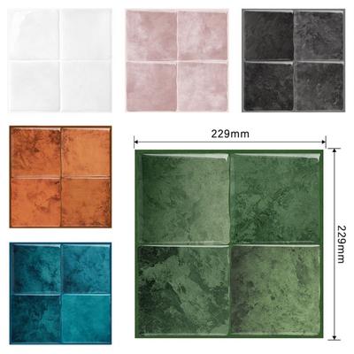 9" x 9" Peel and Stick Backsplash Marble Grain Stick Tile Прочная настенная плитка для кухни и ванной комнаты