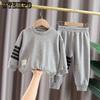Baby Spring Clothing Suit Boys Spring and Autumn Children's Clothing Two-piece Children's Clothes Printing Comfortable Breathable Soft Two-piece Set
