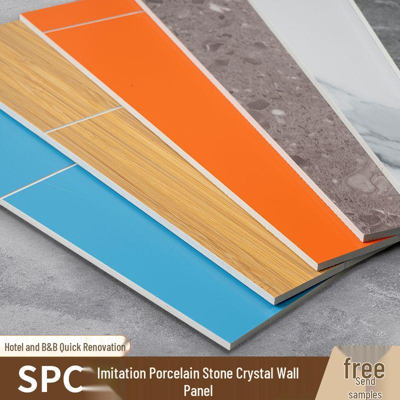 Стеновые панели SPC Stone Crystal: Водонепроницаемая плитка-имитация для ванной комнаты отеля и ремонта душевой