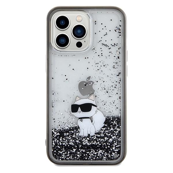 Karl Lagerfeld Klhcp13Xlkcnsk Iphone 13 Pro Max 6.7 Transparent Hardcase Liquid Glitter Choupette