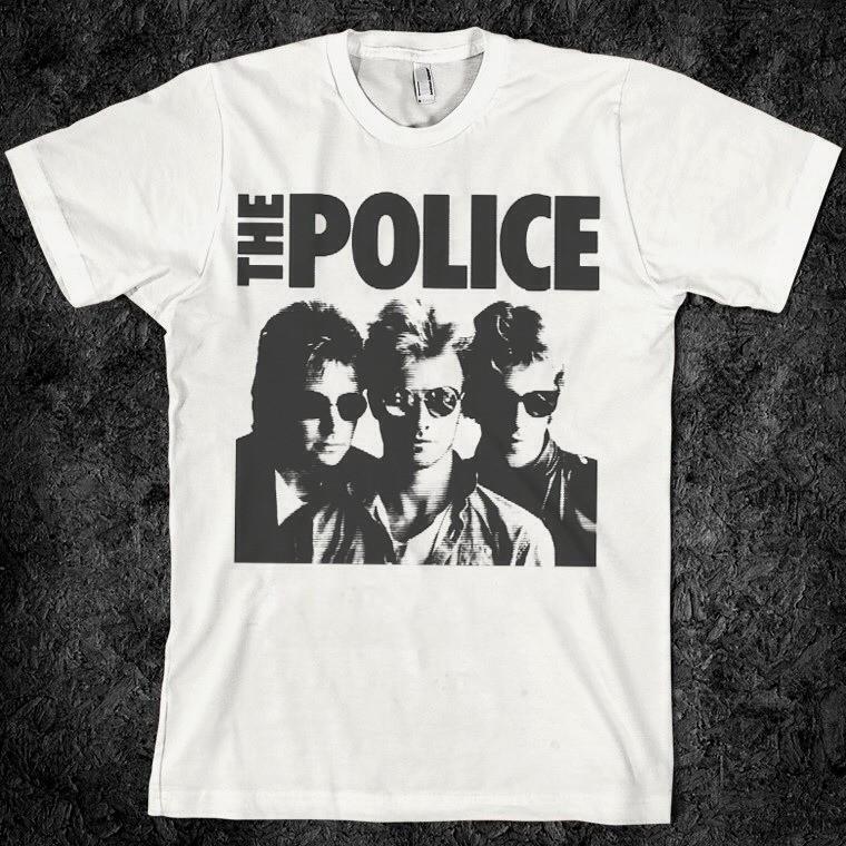 Редкая футболка унисекс для семьи группы The Police S-235XL 21D504