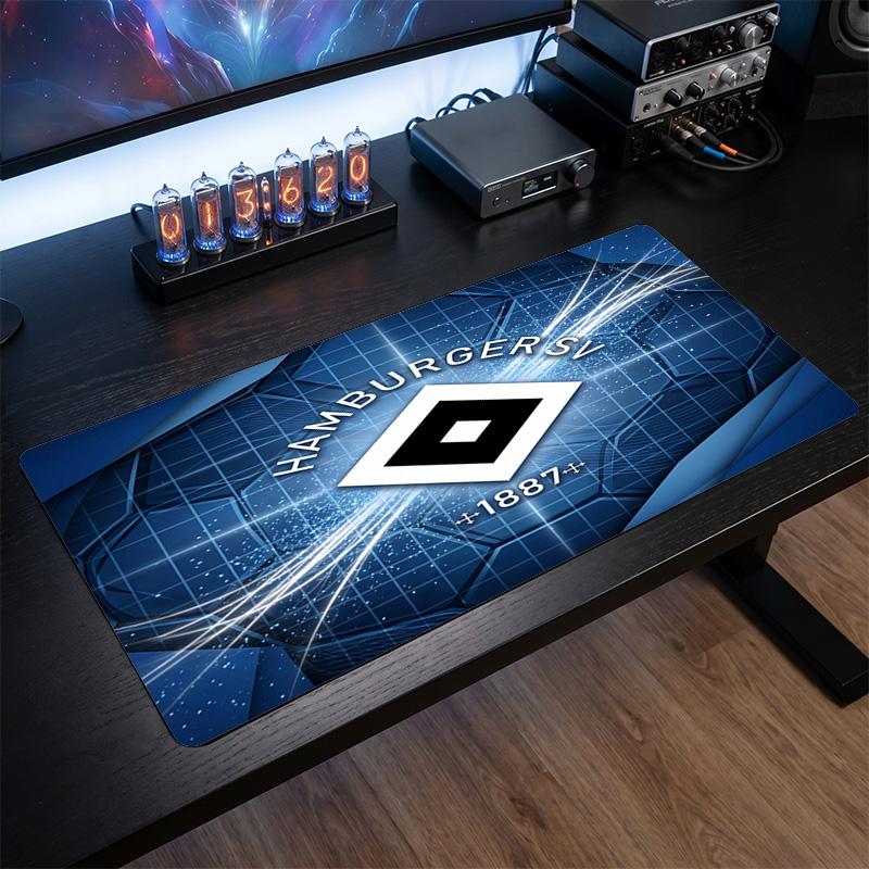 Большой коврик для мыши с принтом футбольного клуба Гамбургер SV, противоскользящий расширенный игровой коврик для стола для офиса и дома